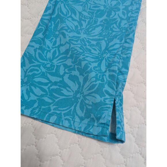 🌸 Worthington Petite Blue Floral Stretch Capri Pants Size 12P - Picture 6 of 6